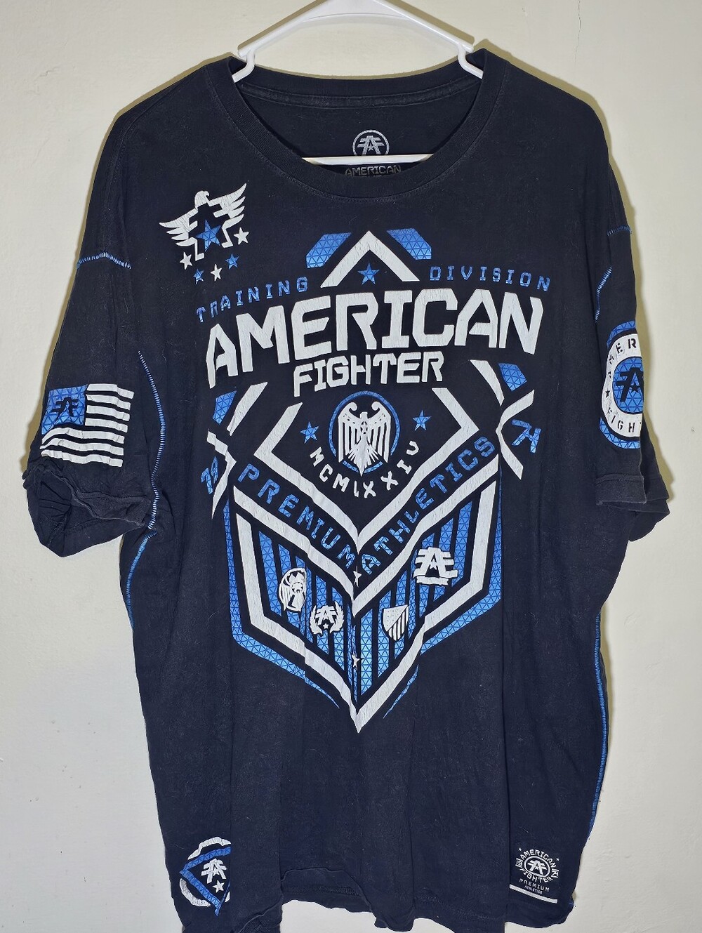 American Fighter T Shirt Men’s Size 2XL XXL Double Sided MMA Fightwear Y2k